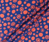 Georgette estampado cÍrculos marrÓn