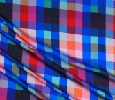Fuchsia blue pixel print