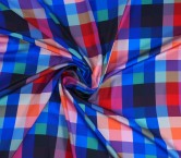 Fuchsia blue pixel print